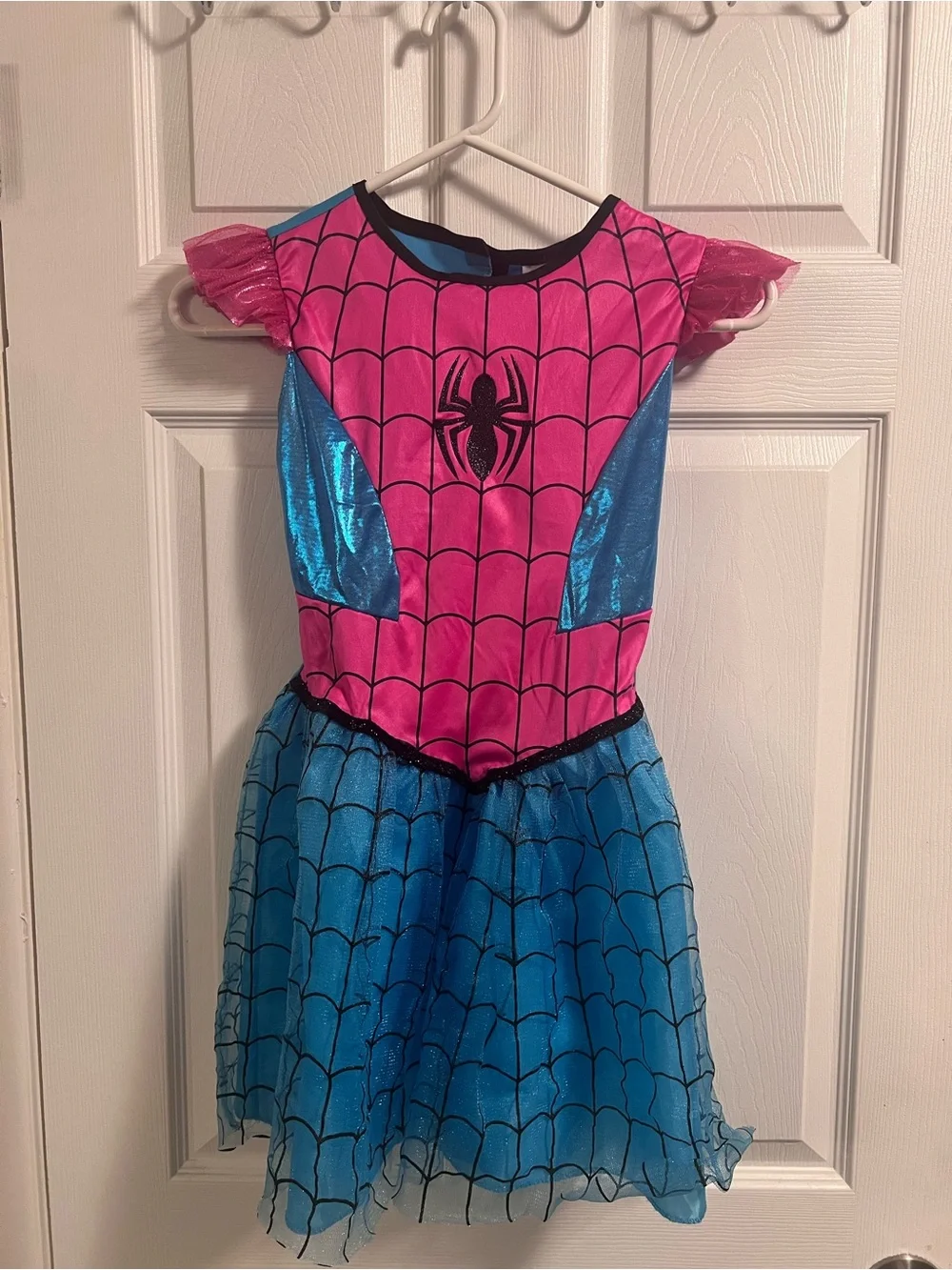 Marvel Girls Pink and Blue Spider-Girl Costume Dress
